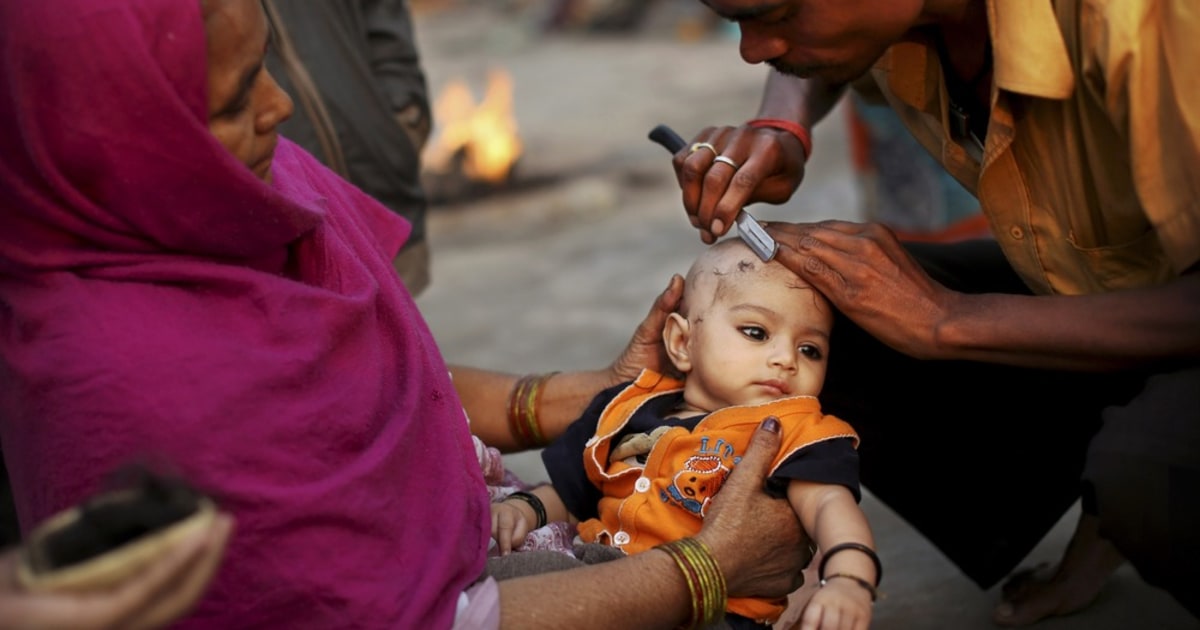 The first cut is the holiest for Indian children