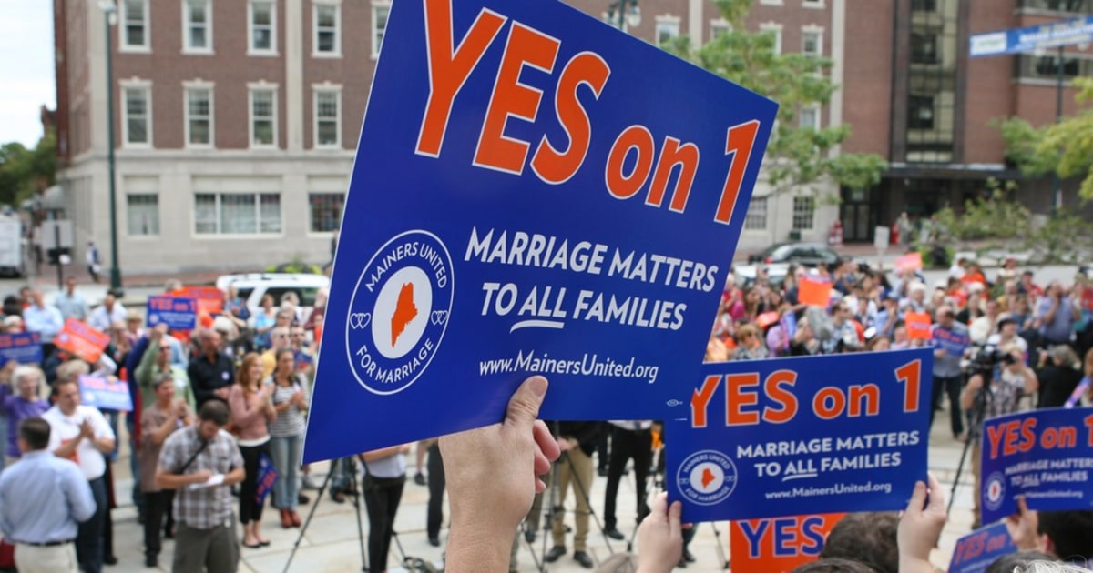 For 1st Time Gay Marriage May Win Statewide Vote