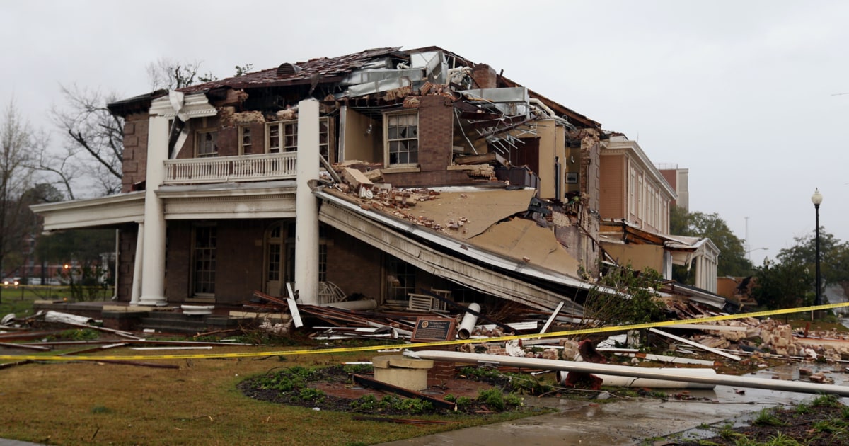 Assessing the tornado damage in Hattiesburg, Mississippi