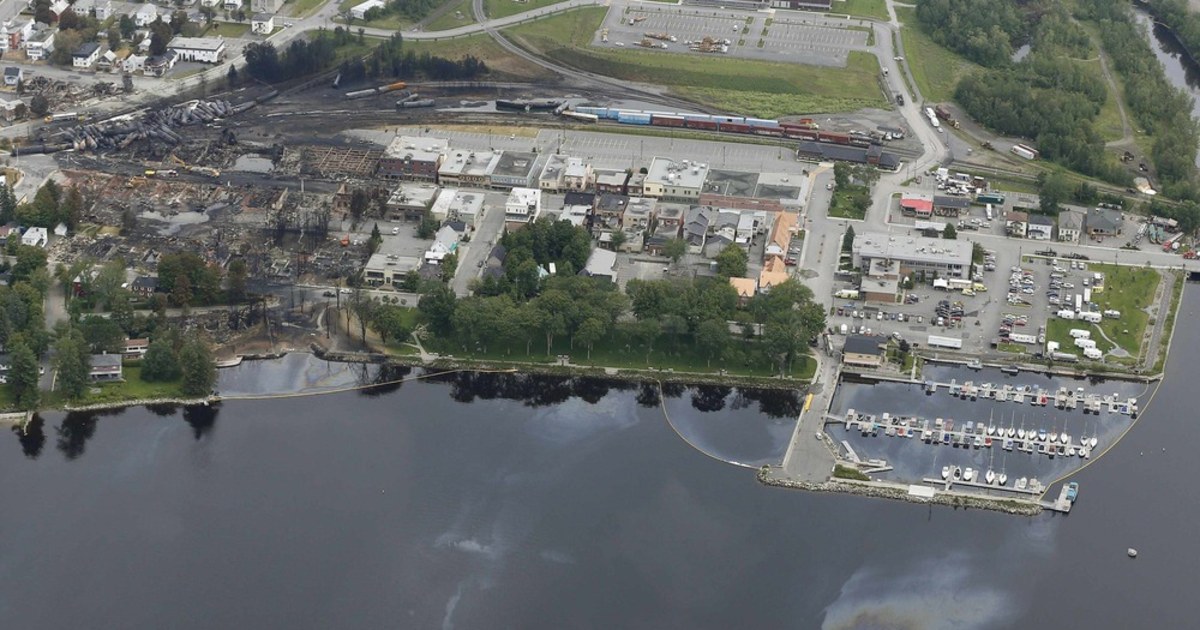 Explosion of derailed runaway train leaves ruins in small Quebec town