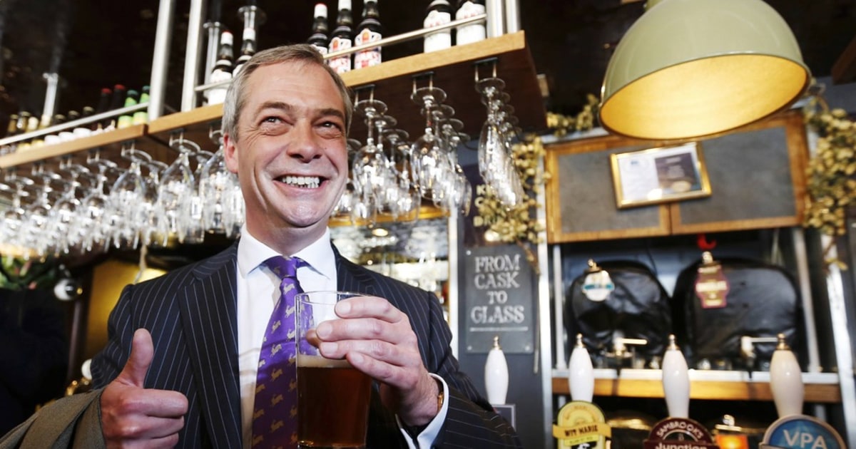 nigel farage pint and cigarette The rise of the bar-going crowd-pleaser who wants Britain to break with  Europe