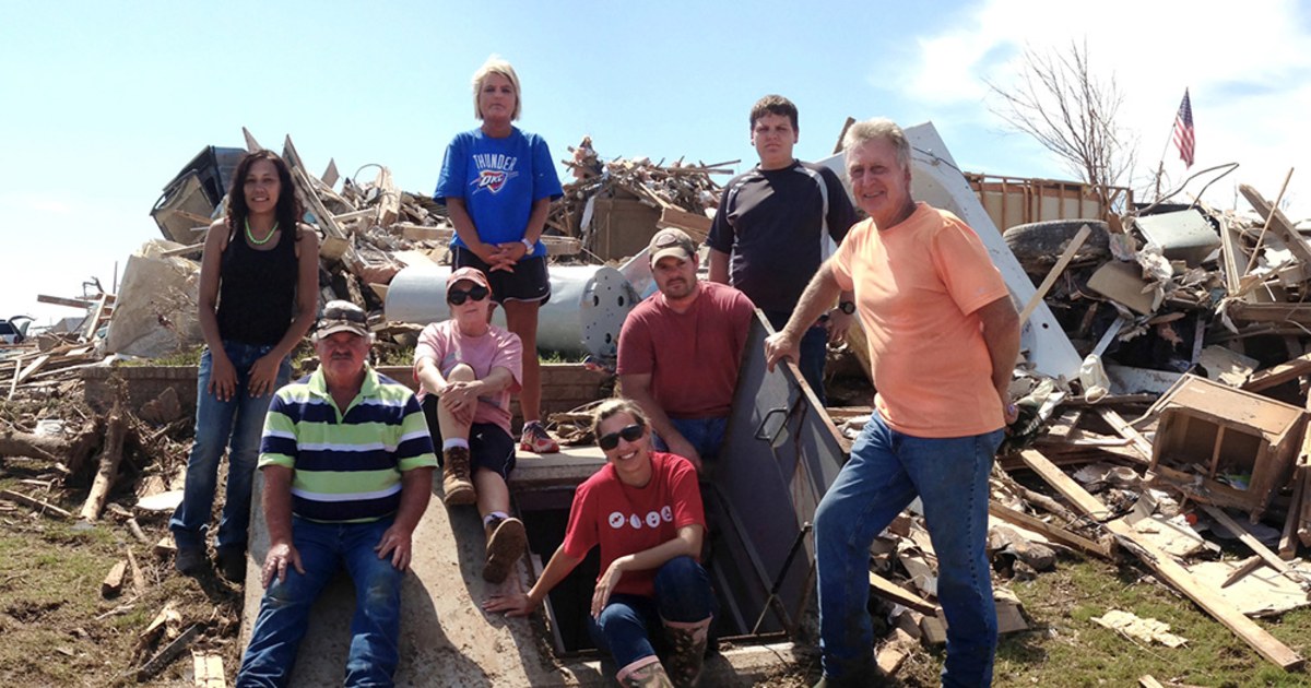 Amid the rubble, laughter and tears for one family devastated by tornado