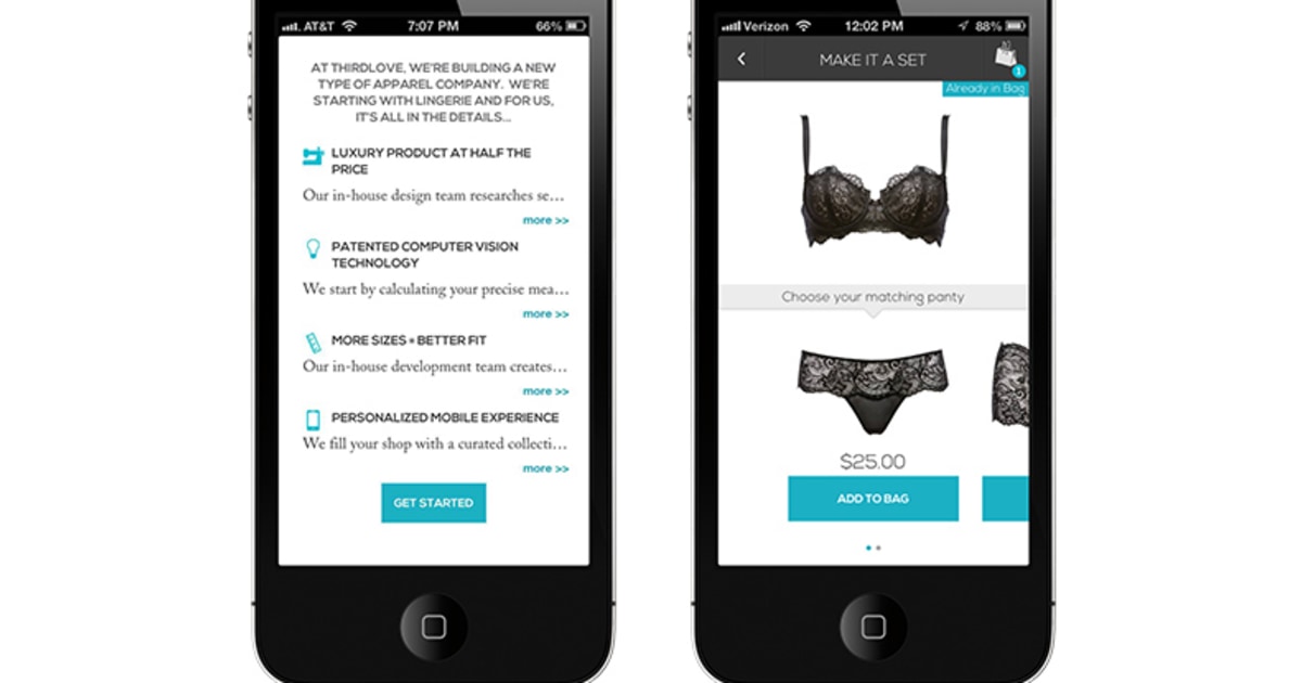 It's a snap! Bra size app just needs a couple of selfies