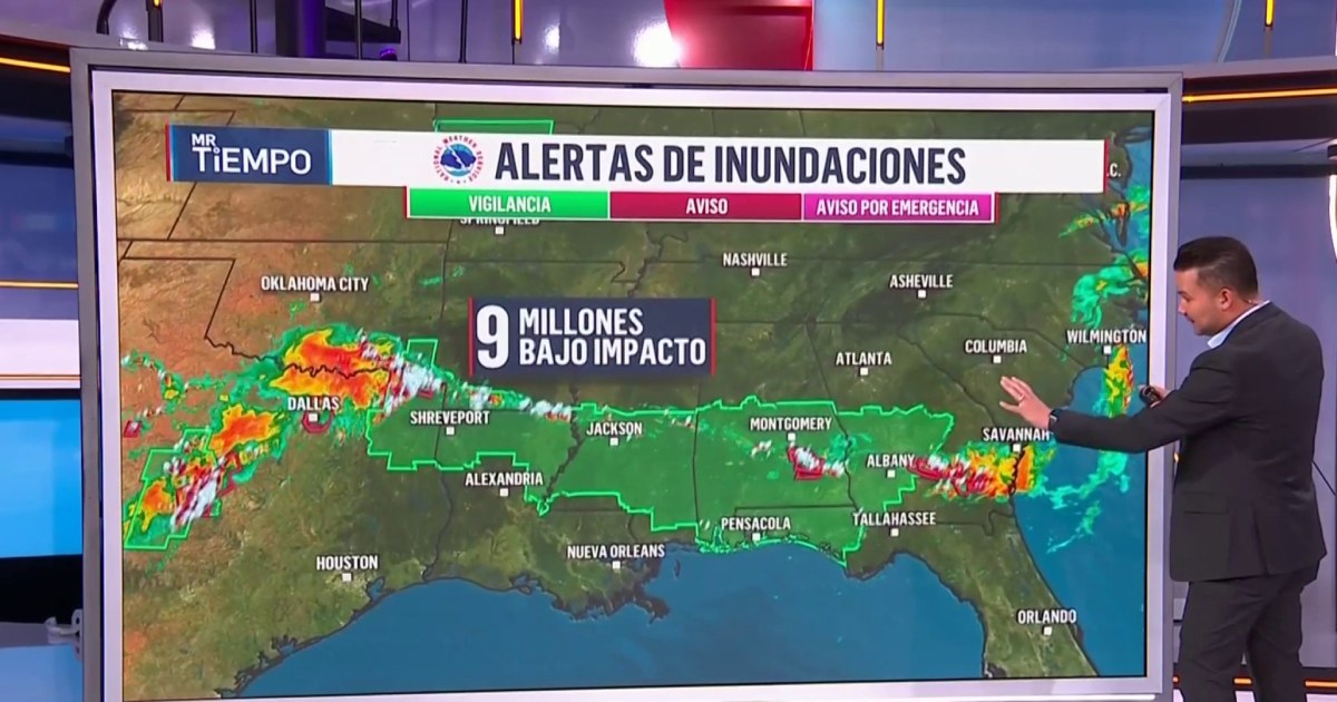 Un nuevo sistema estacionario complicará con lluvias el Día del Padre en el Sur y Medio Oeste