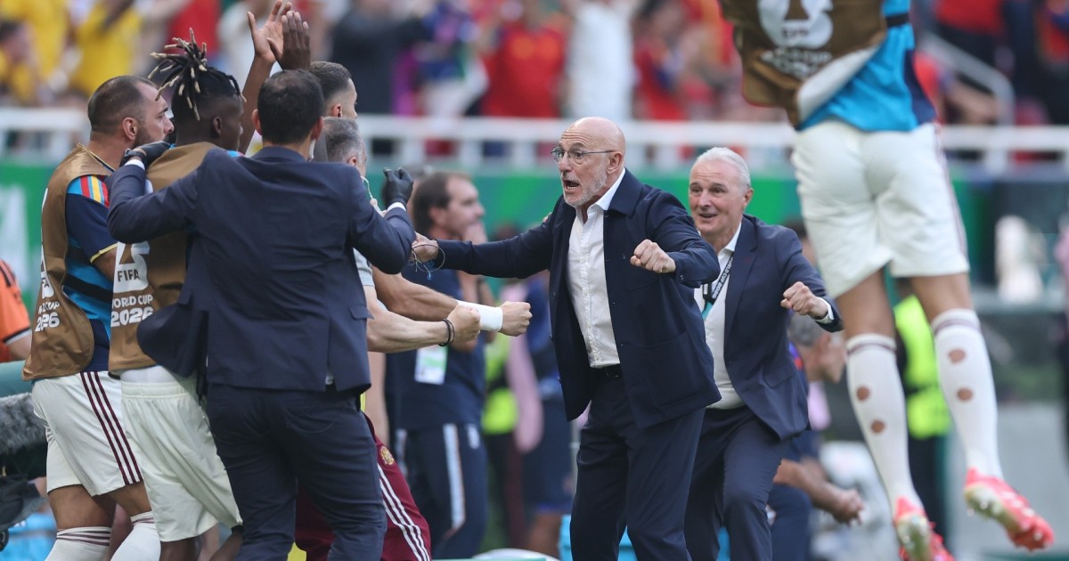 De La Fuente Y El Banquillo Español Celebran El Gol De Baena - Beritaja