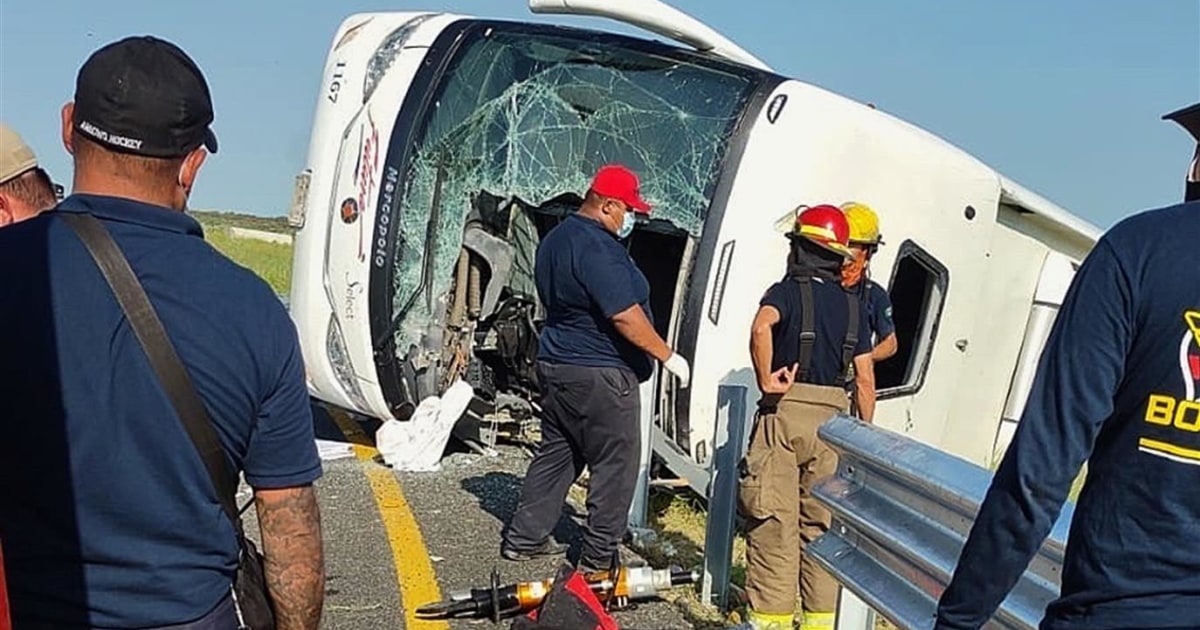 Al menos 8 muertos y 20 heridos en un accidente de autobús cerca de Reynosa