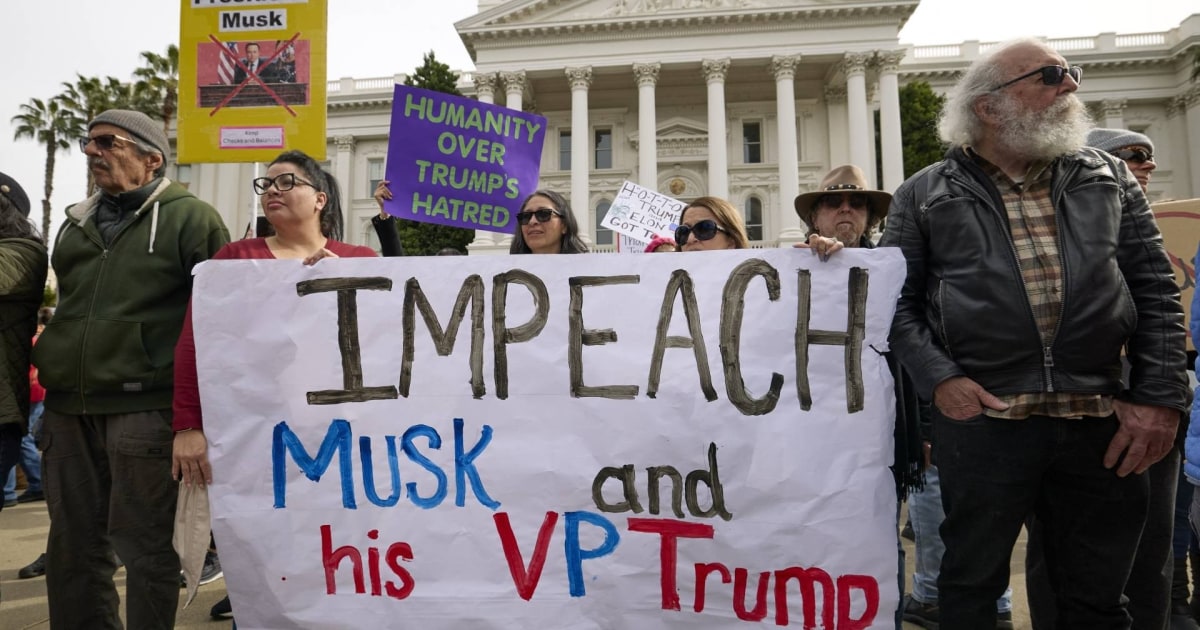 Trump y Elon Musk son el foco de las protestas realizadas en diferentes ...