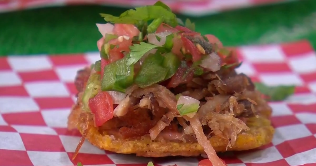 Pollo Ripiado Tostones con puerco ripiado: prepara esta deliciosa botana para ...