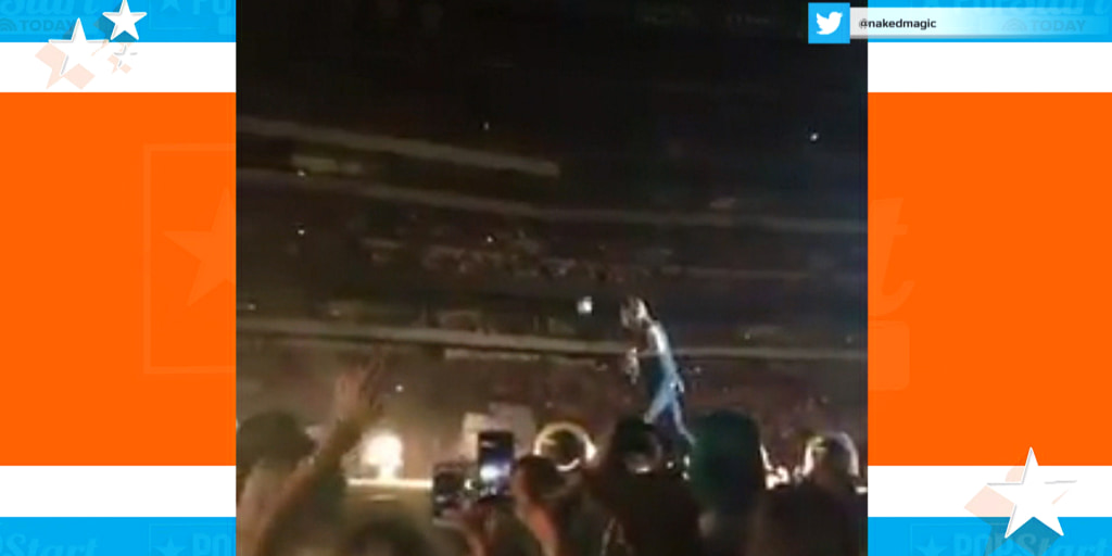 Harry Styles hit in the face by a can of Red Bull during concert