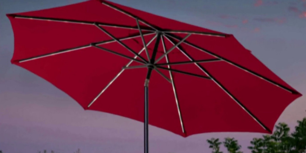 fiberglass patio umbrella Fiberglass Patio Umbrella - Push Button Tilt