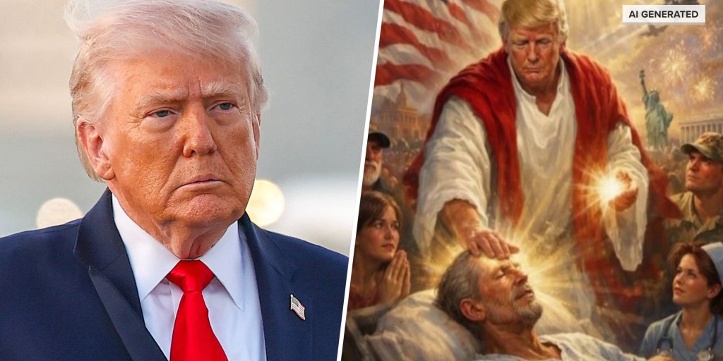 Trump, moments before explaining that actually *he’s* closer to God in the polls than the Pope.