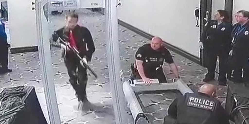 Surveillance still of a suspect wandering a hotel, helpfully illustrating what happens when a country treats political violence as a talking point instead of a red line.