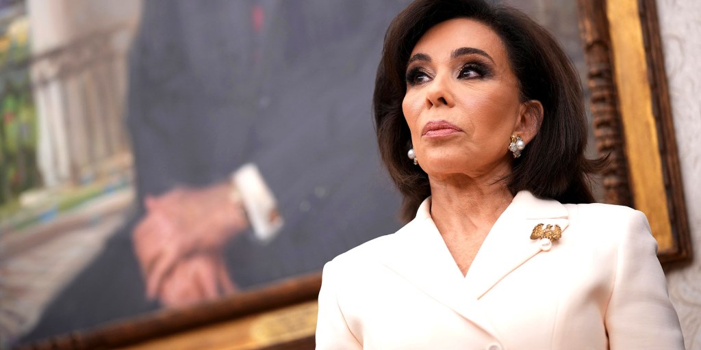 Jeanine Pirro, moments before realizing that in Trump’s justice system, the only unforgivable crime is making him look bad.