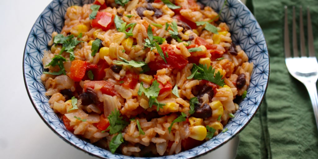 One Pot Mexican Rice With Black Beans And Corn Should you give this healthy spanish rice and beans recipe a try, please leave a comment and rating below and tag me in your instagram or facebook post with #elavegan and use. one pot mexican rice with black beans and corn