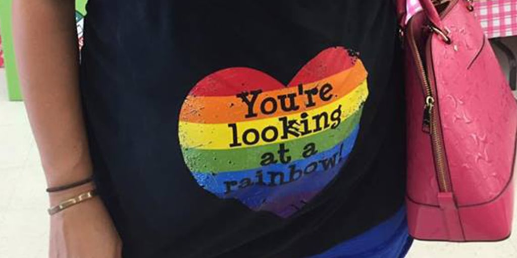 rainbow maternity top