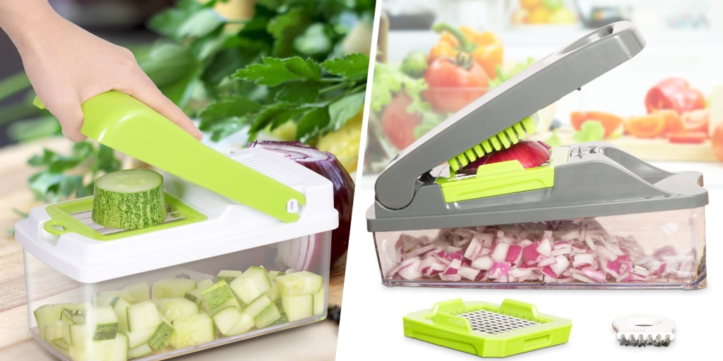 9 in 1 Mandolin Vegetable Food Slicer Julienne and Container - Peel Cut  Slice