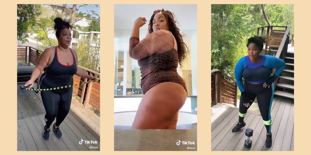 Lizzo Just Mastered Two TikTok Trends In One Workout