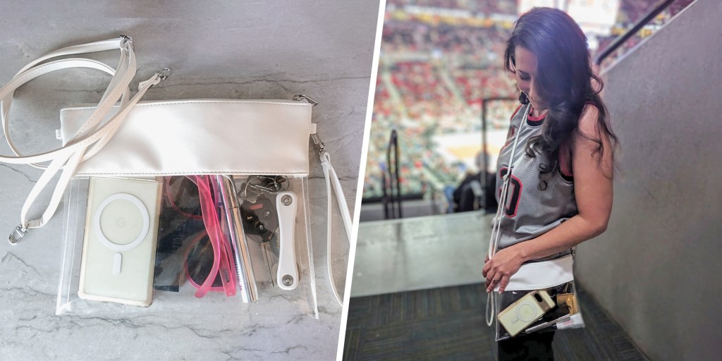 Clear pocket 2025 purse