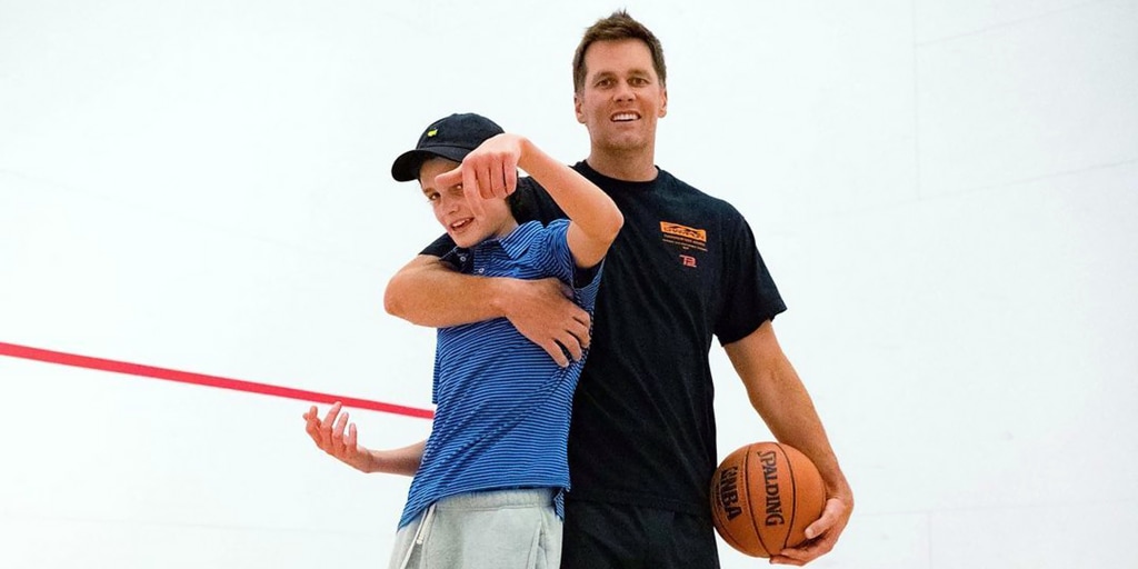 Tom Brady's son Jack, 15, unrecognizable as NFL legend shares rare snap  alongside high school football prospect