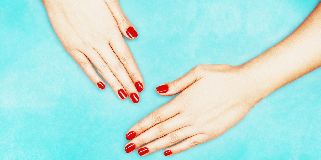 Manicure. Beautiful Manicured Woman S Hands with Red Nail Polish Stock  Image - Image of color, finger: 74880131