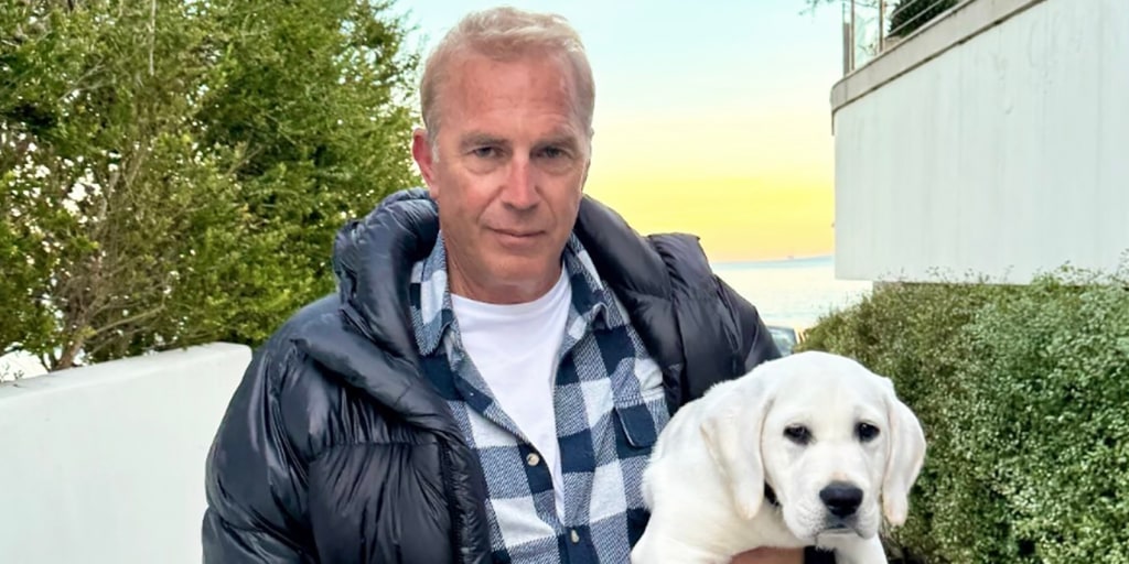 Kevin Costner Posts Photos Of His New Puppy