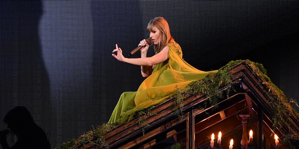 Taylor Swift Nearly Falls Off Roof Of Prop House During 'Eras Tour'