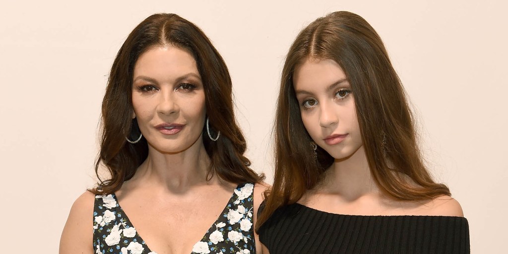 Catherine Zeta-Jones Daughter Carys Wears Mom's 1999 MTV Dress