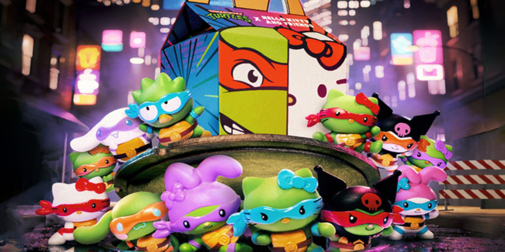 海外限定　 TURTLES×HELLO KITTY マクドナルド　ミールトイ McDonald's Drops Hello Kitty x Ninja Turtles Happy Meal