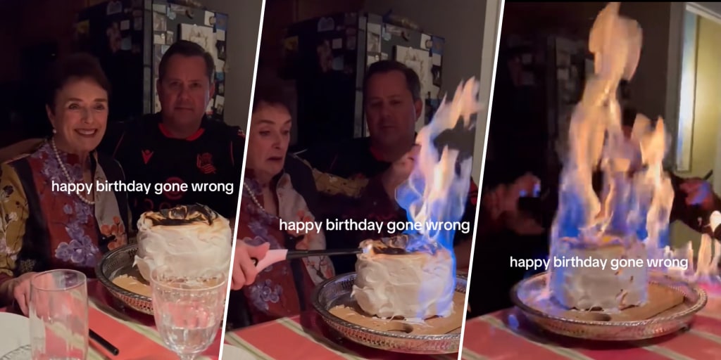 Internet Captivated By Grandma Who Lit Birthday Cake on Fire — Here’s The Real Story