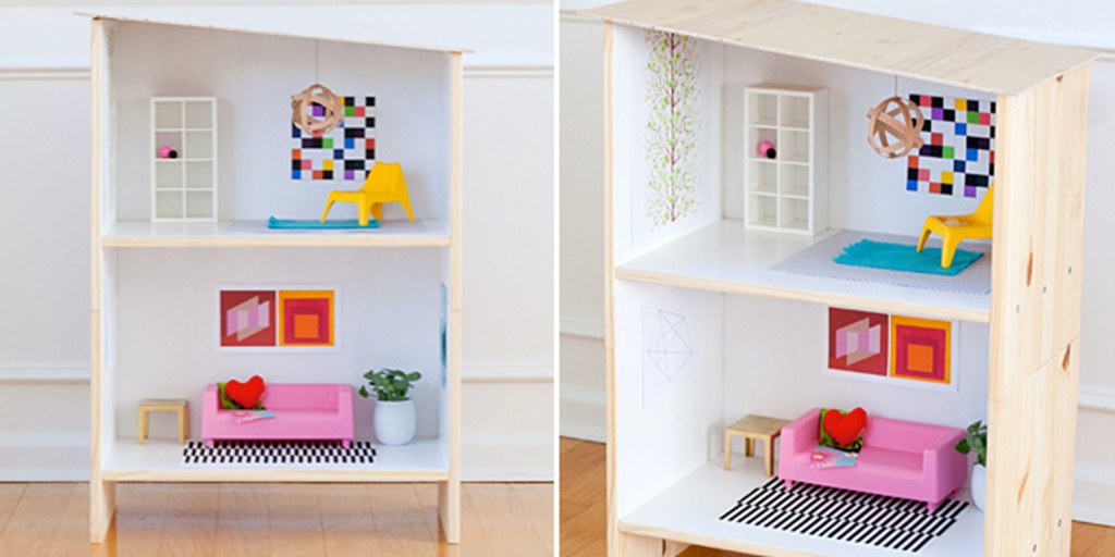 DIY holiday gifts IKEA dollhouse hack