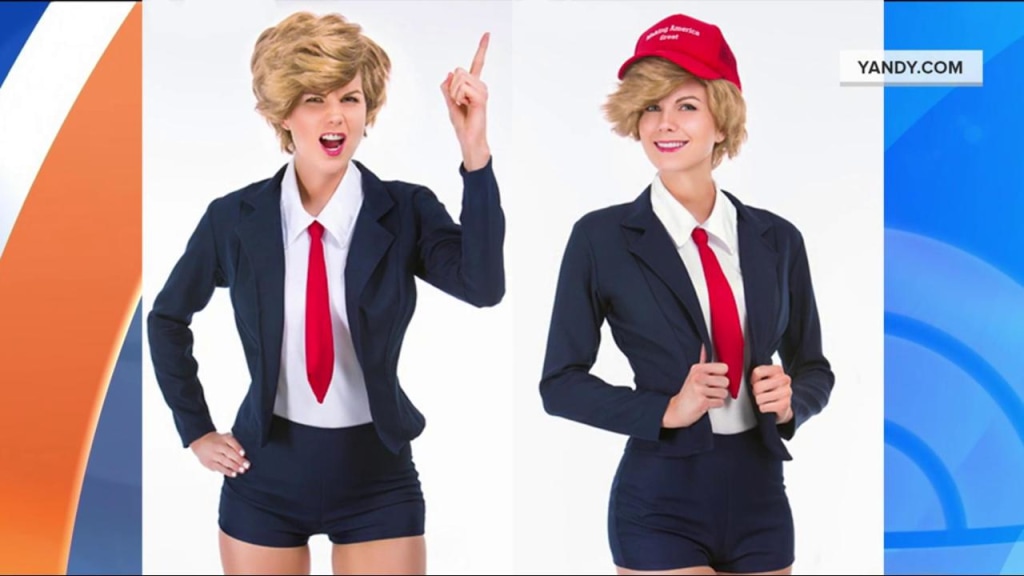 Sexy Donald Trump Hillary Clinton costumes on sale for Halloween