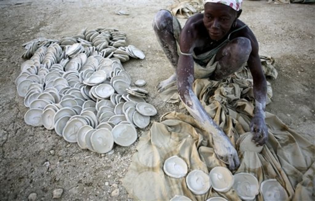Haiti's poor resort to eating mud as prices rise