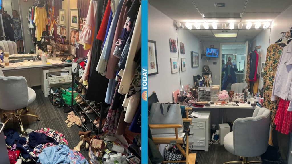 Whose dressing room is messier? Sheinelle and Dylan compare