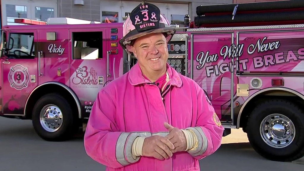 Deputy Fire Chief Promotes Breast Cancer Awareness As Padres' 'Bat Girl