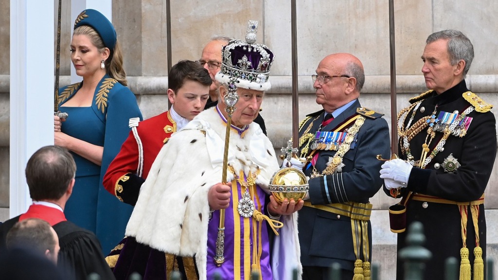 King Charles III and royal family leave Westminster after coronation