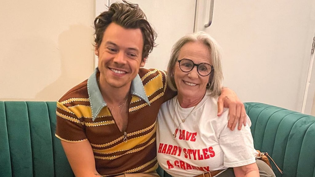 Harry Styles meets crazy grandma fan at airport in America