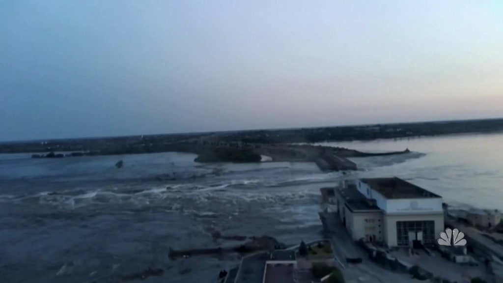 Ukrainian dam destroyed, flooding cities and forcing evacuations