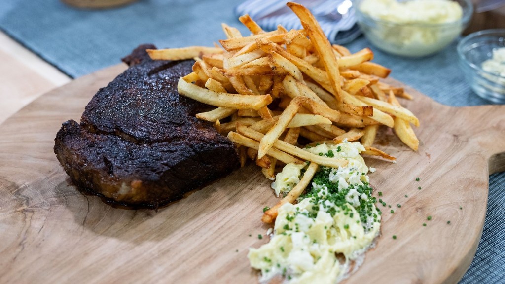 Bobby Flay s Steak Frites with Blue Cheese Butter Recipe