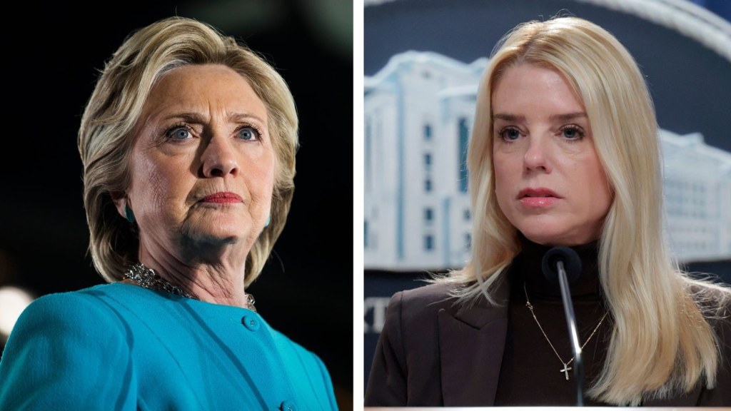 BUT HER EMAILS! Attorney general attacks...Hillary Clinton...when asked  about Signal chat controversy