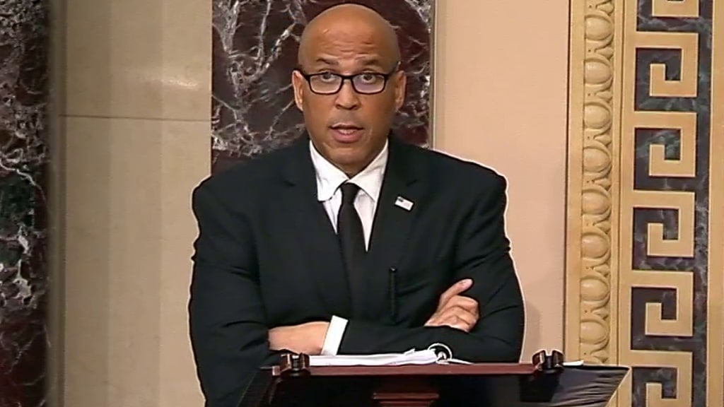 Sen. Cory Booker filibusters on Senate floor to ‘disrupt’ the Senate  because ‘our nation is in crisis’