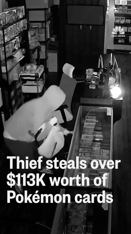pokemon card thief steal over $113K worth of rare Pokémon cards Pokemon Card THIEF Gets Caught,