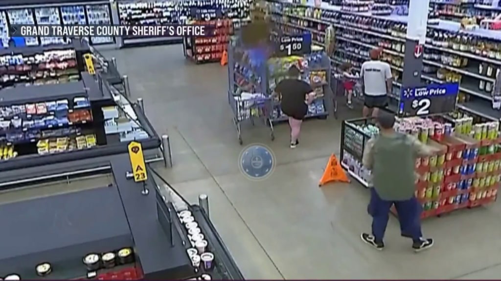 Chilling new surveillance video shows stabbing spree at Michigan Walmart