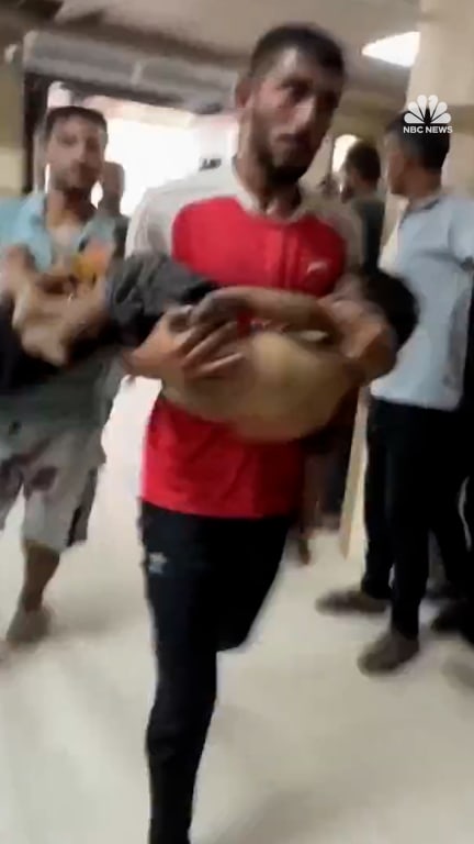 Children killed by Israeli strike while getting water in 'safe area'