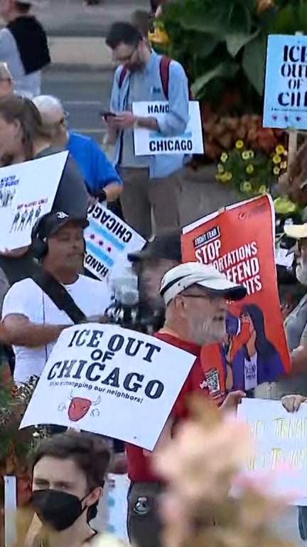 Chicago protesters speak out against ICE operation