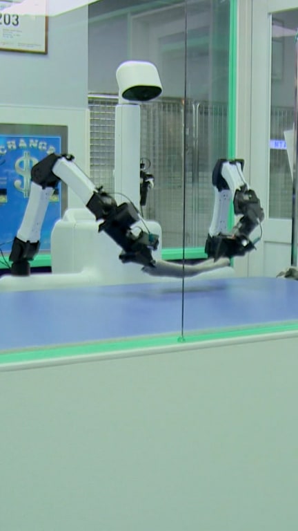 Robot takes over folding duties at California laundry