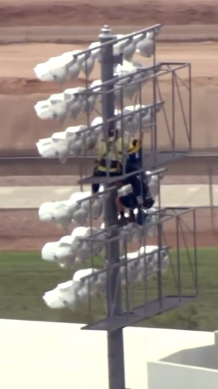 Injured worker rescued from Arizona lighting tower