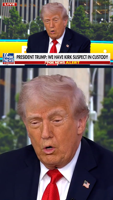 Trump says Kirk suspect is in custody on Fox News