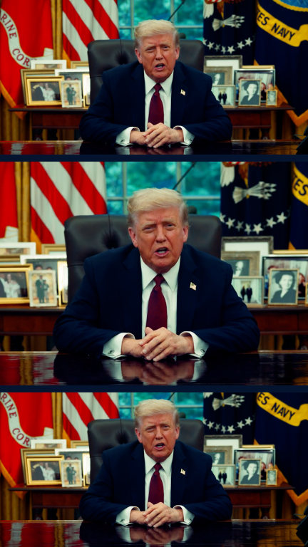 Glitch in Trump's Charlie Kirk memorial video