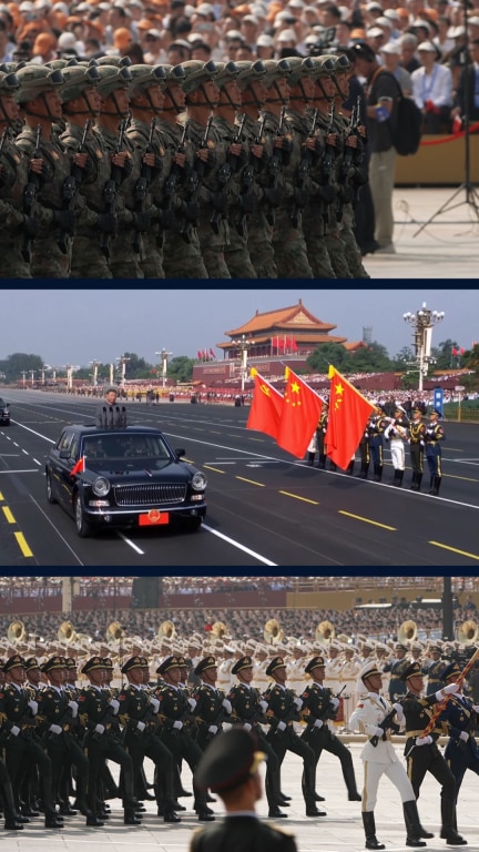 Isolated leaders attend China's massive military parade