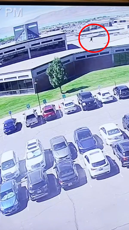 Video shows apparent Charlie Kirk shooter fleeing scene